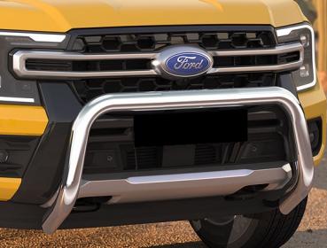 EU-Personenschutzbügel D: 76 mm, Edelstahl poliert, inkl. EG-Genehmigung für Ford Ranger Modell 2023